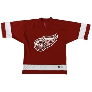 VTG Detroit Red Wings Red Hockey Jersey Logo 7 Sz L Clark‎ #71